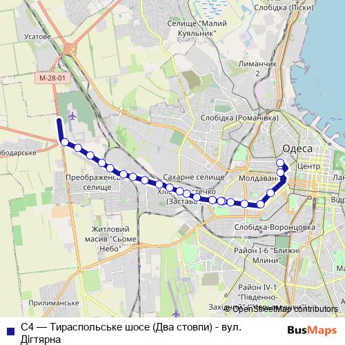 С4 bus Line Map
