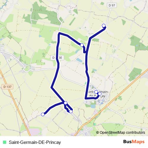 Saint-Germain-DE-Princay bus Line Map