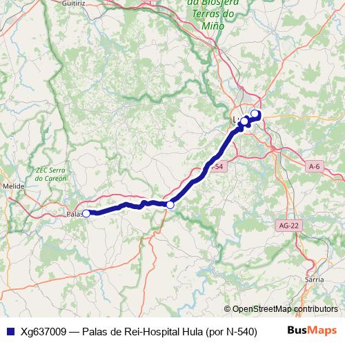 Xg637009 bus Line Map