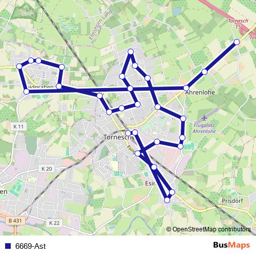 6669-Ast bus Line Map