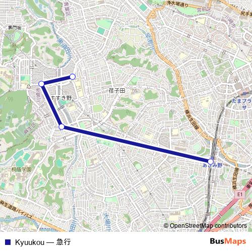 Kyuukou bus Line Map