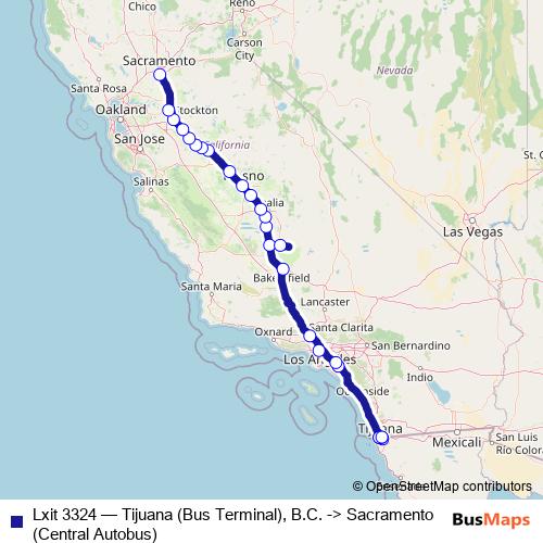 Lxit 3324 bus Line Map