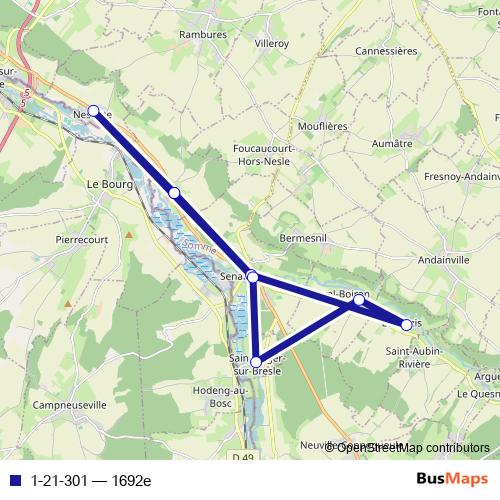 1-21-301 bus Line Map