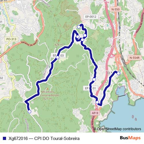 Xg672016 bus Line Map