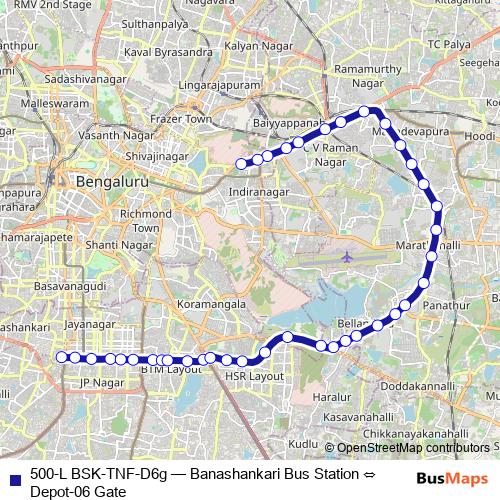 500-L BSK-TNF-D6g bus Line Map