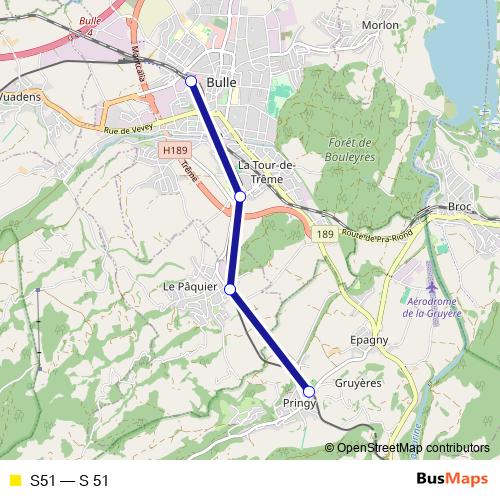S51 rail Line Map