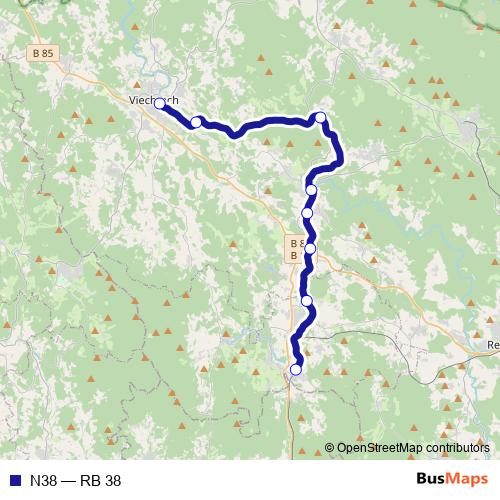 N38 rail Line Map