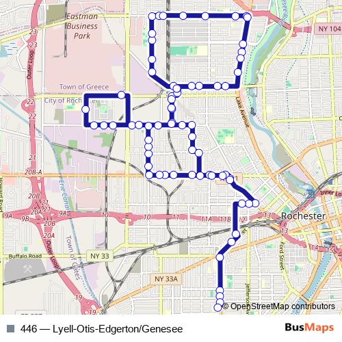 446 bus Line Map