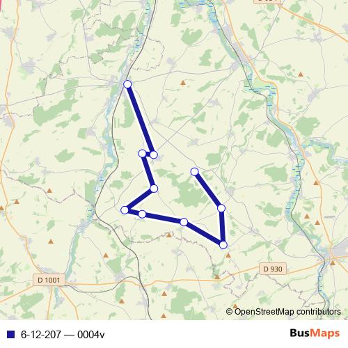 6-12-207 bus Line Map