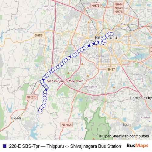 228-E SBS-Tpr bus Line Map