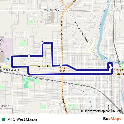 MTS West Marion bus Line Map
