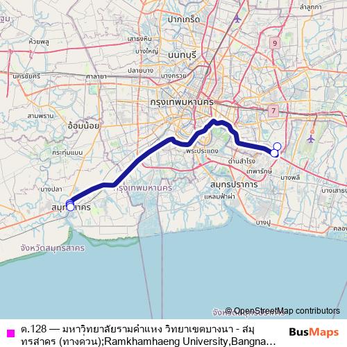 ต.128 bus Line Map