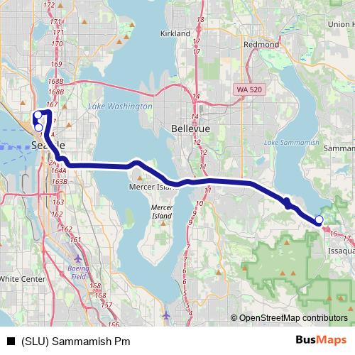 (SLU) Sammamish Pm bus Line Map