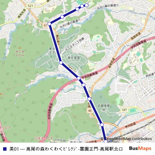 美01 bus Line Map