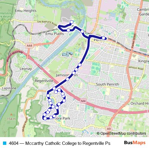 4604 bus Line Map