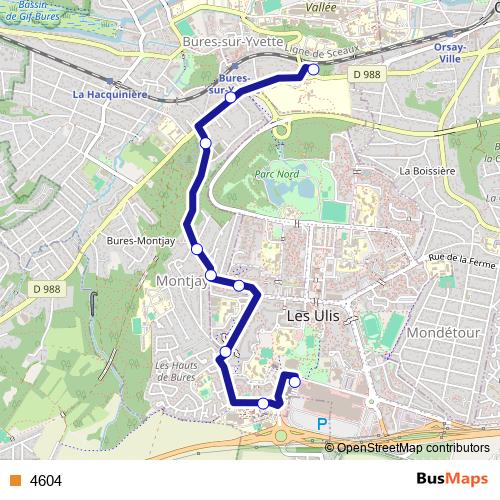 4604 bus Line Map