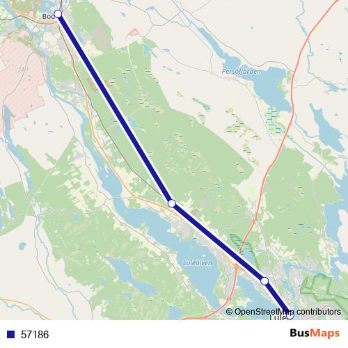 57186 bus Line Map