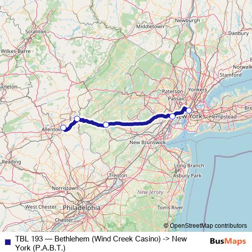 TBL 193 bus Line Map