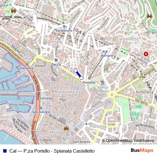 Cal cable-car Line Map