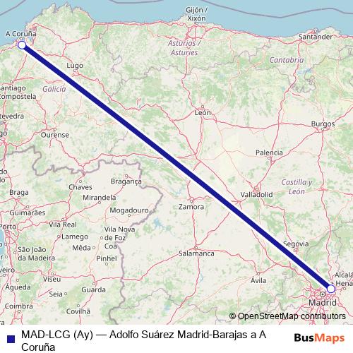 MAD-LCG (Ay) air Line Map