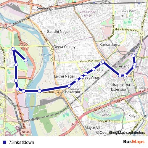 73lnkstldown bus Line Map
