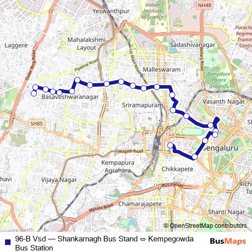 96-B Vsd bus Line Map