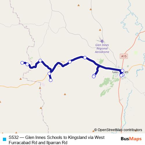 S532 bus Line Map
