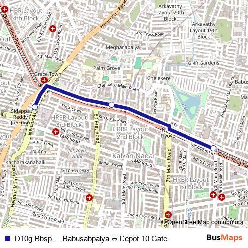 D10g-Bbsp bus Line Map