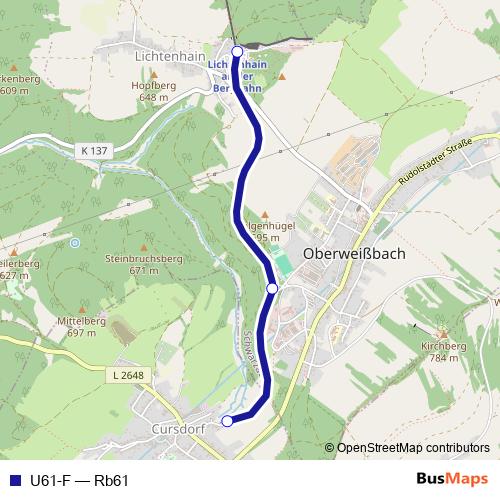 U61-F rail Line Map