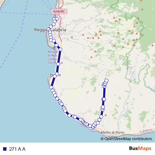 271 A A bus Line Map