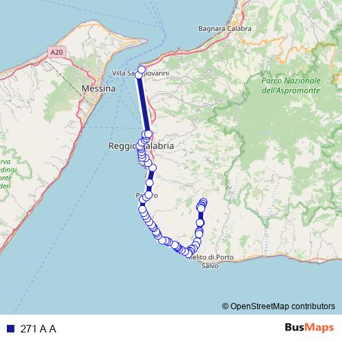 271 A A bus Line Map