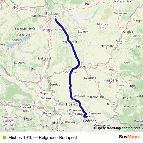Flixbus 1910 bus Line Map