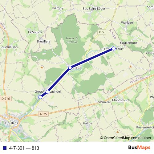 4-7-301 bus Line Map