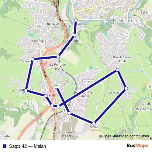 Satps 42 bus Line Map