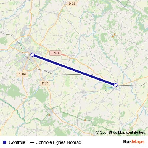 Controle 1 bus Line Map