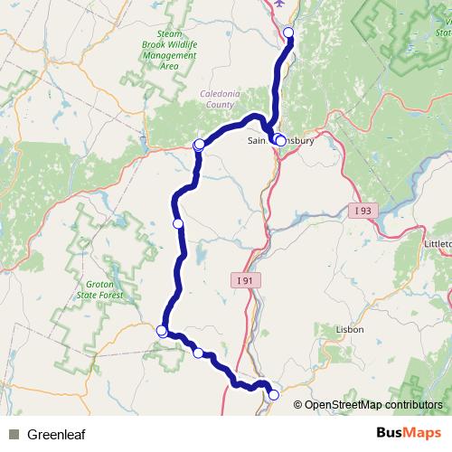 Greenleaf bus Line Map