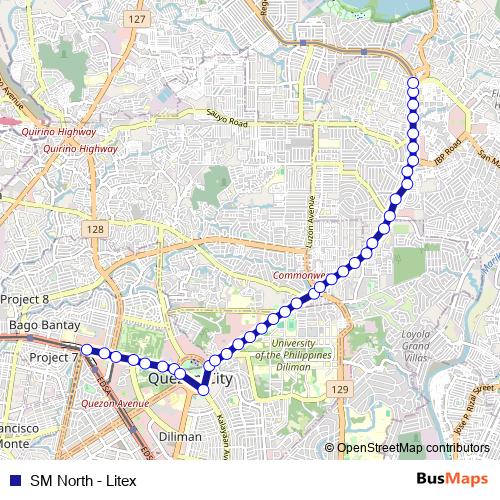 SM North - Litex bus Line Map
