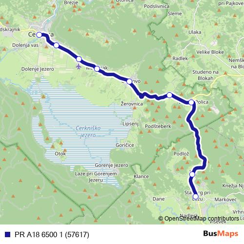 PR A18 6500 1 (57617) bus Line Map