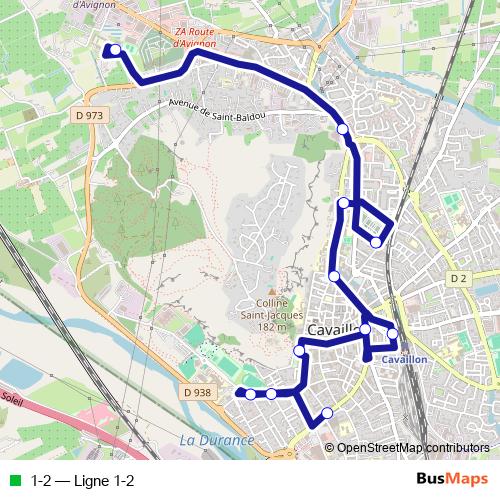 1-2 bus Line Map