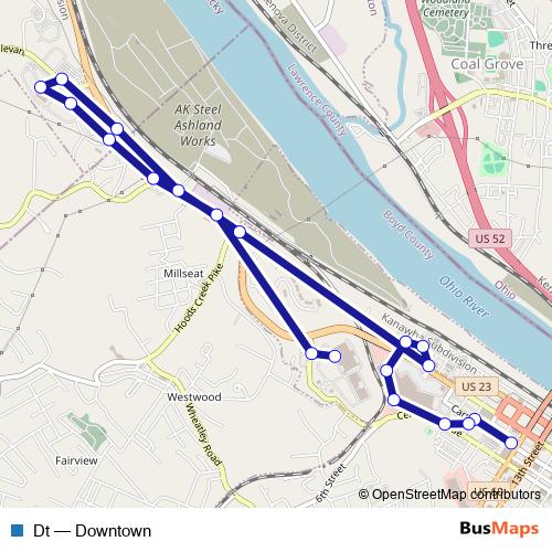 Dt bus Line Map