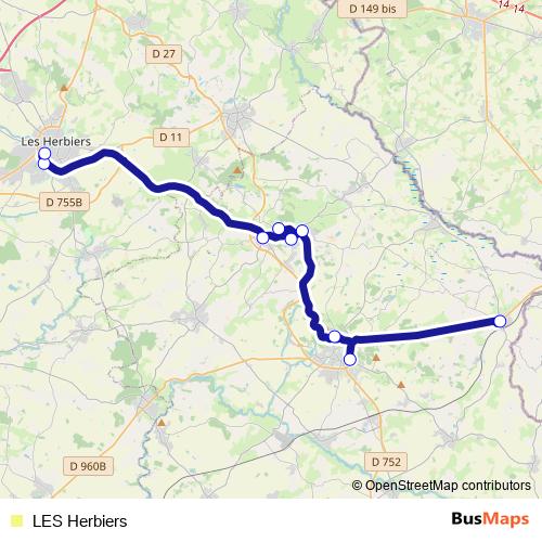 LES Herbiers bus Line Map