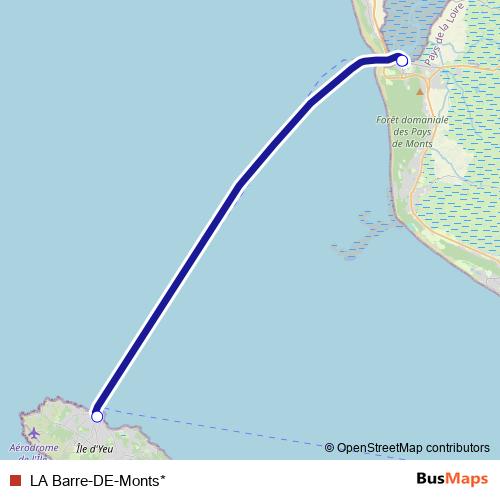 LA Barre-DE-Monts* bus Line Map