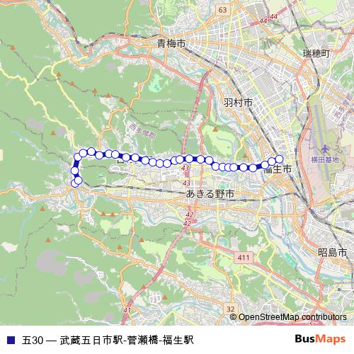 五30 bus Line Map