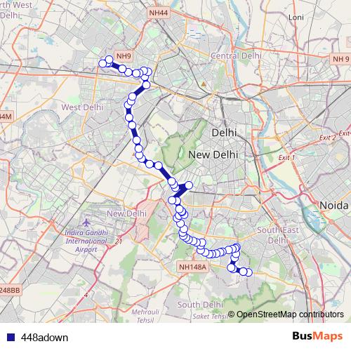 448adown bus Line Map