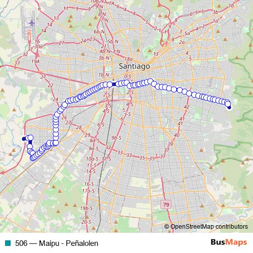 506 bus Line Map