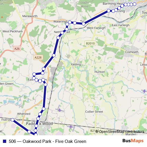 506 bus Line Map