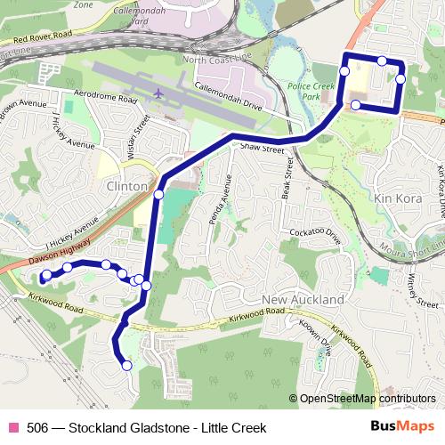 506 bus Line Map