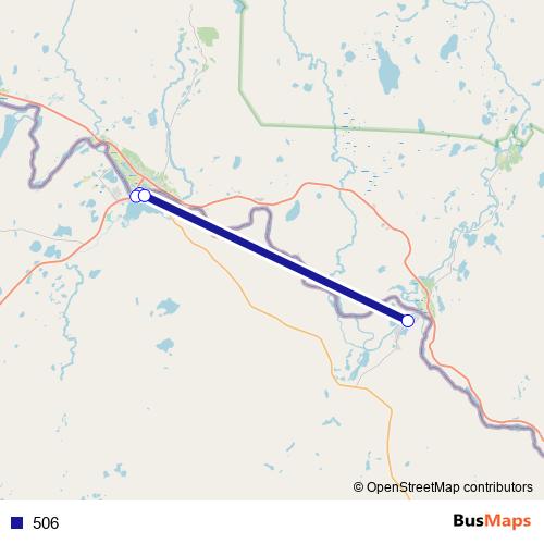 506 bus Line Map