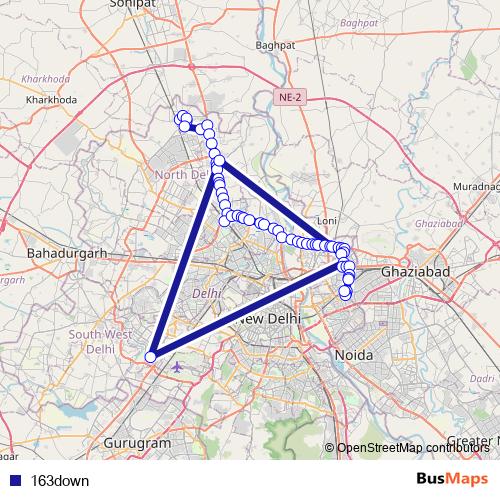 163down bus Line Map