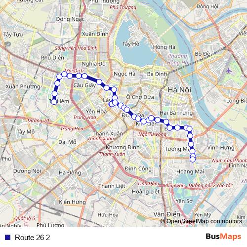 Route 26 2 bus Line Map